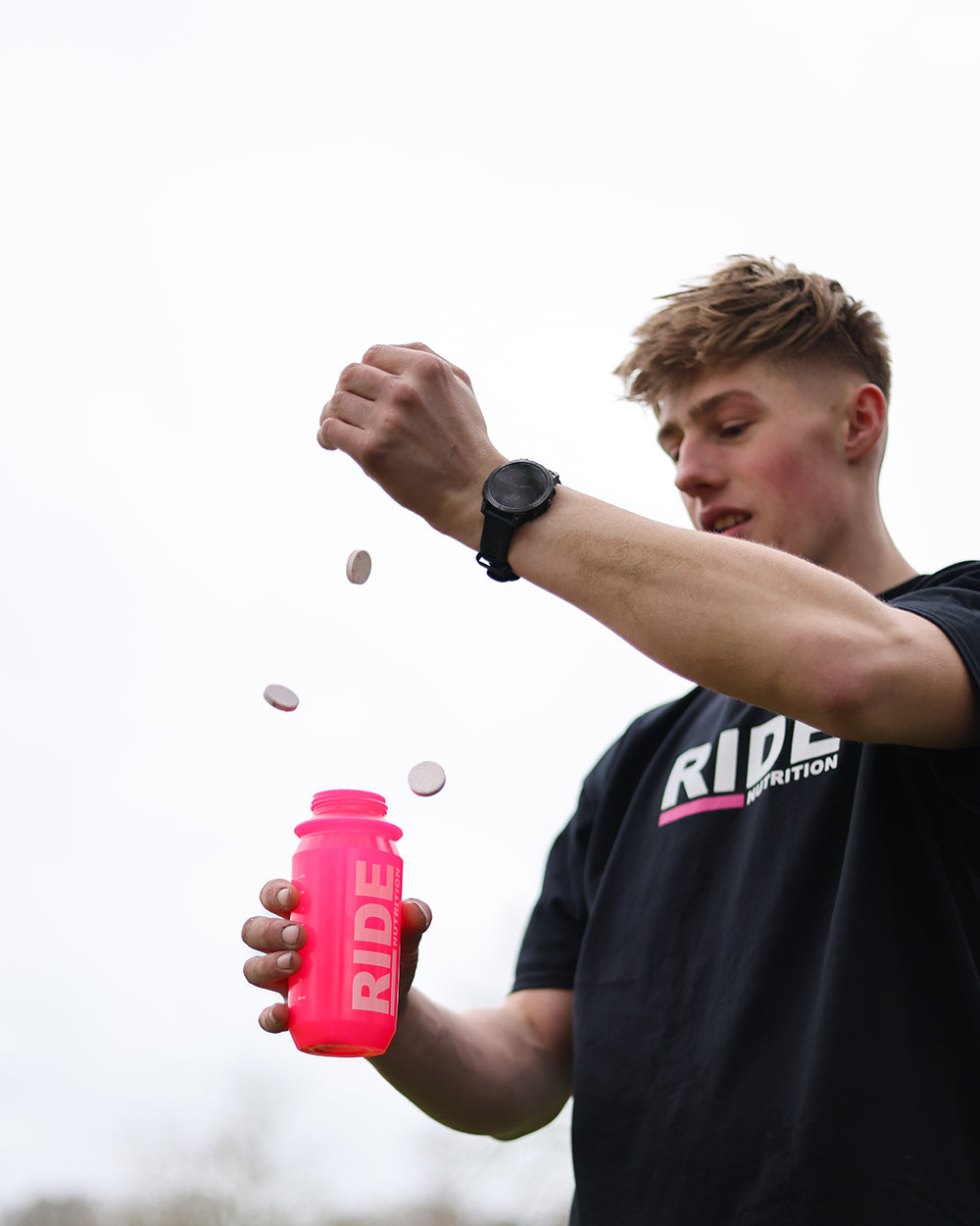 500ml Pink RIDE Nutrition Drink Bottle