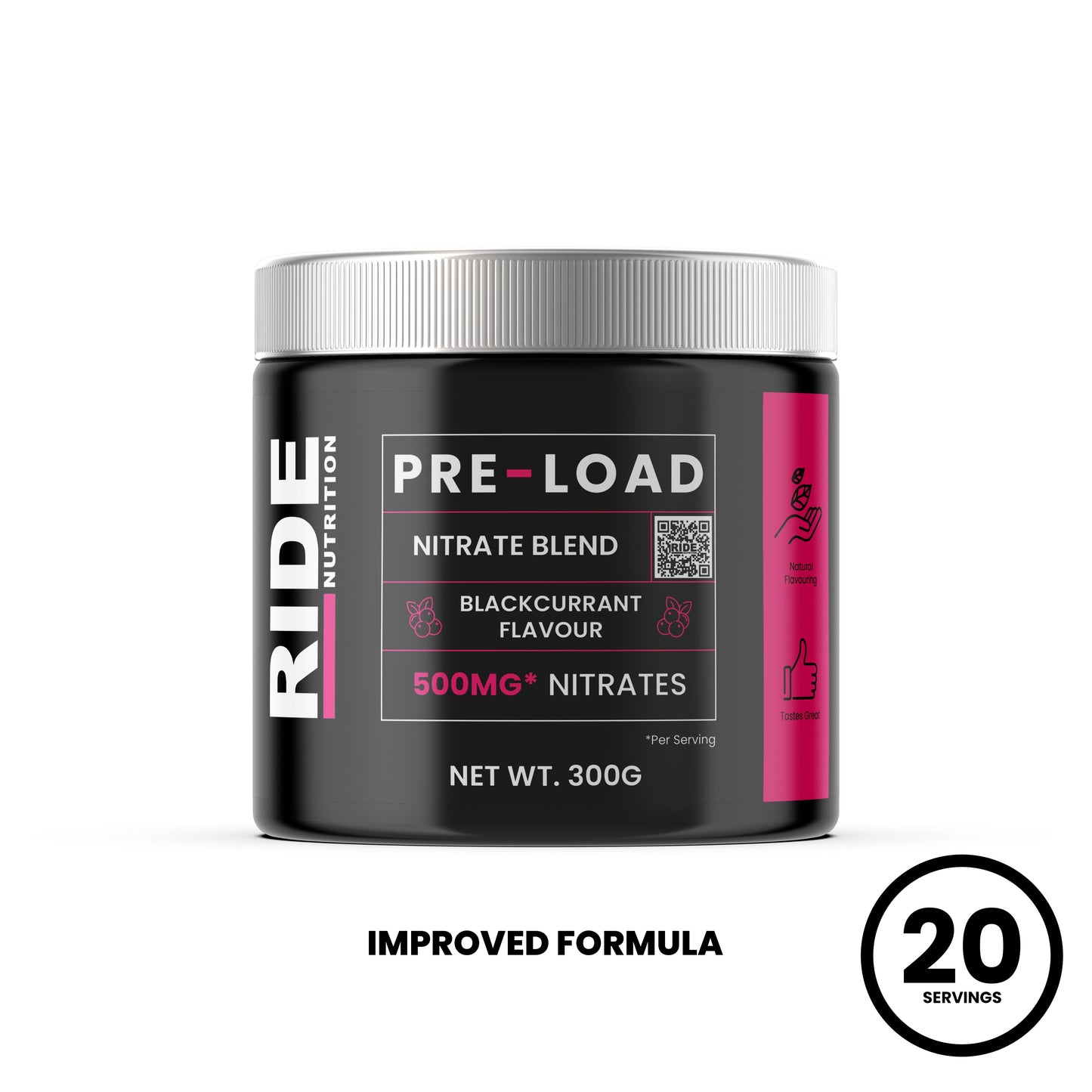 RIDE Nutrition Pre-Load Nitrate Blend
