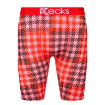 Cherry Plaid Mens Boxer Shorts (Large)